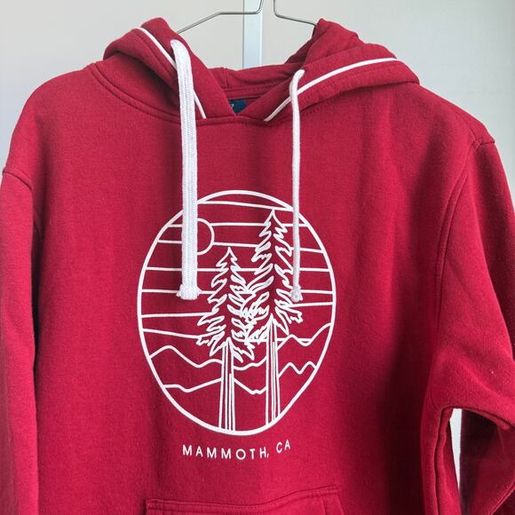 MV‎ Sport sz M red Mammoth CA tree hoodie - Picture 2 of 8